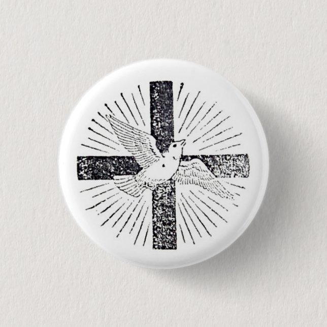 Heiliger Geist 1" Knopf Button (Vorderseite)