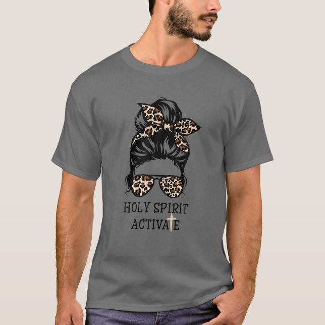 Heiliger Geist aktiviert Black Mama Life Leopard M T-Shirt (Vorderseite)