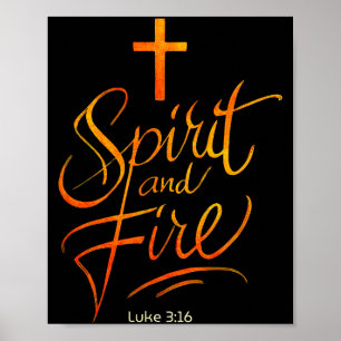 Heiliger Geist &amp; Feuer Christi Kreuz Jesu, L Poster