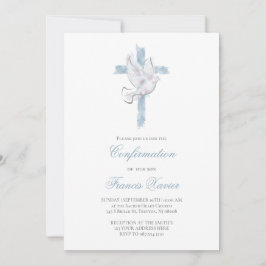 Heiliger Geist - Blaue Kreuzbestätigung Einladung