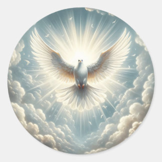 Heiliger Geist Der Paraklet in den Wolken Runder Aufkleber