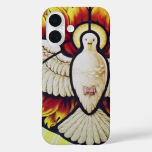 Heiliger Geist getauchte Buntglas iPhone 16 Hülle