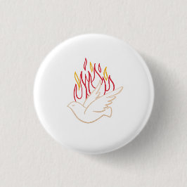 Heiliger Geist - Illustration über Tauben und Flam Button