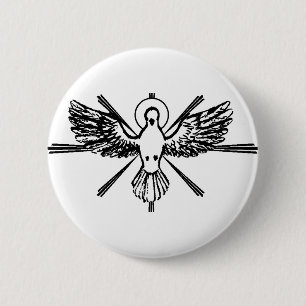 Heiliger Geist in Form von Taube Button