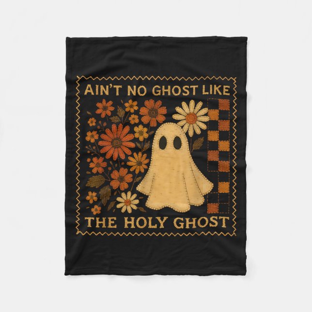 Heiliger Geist Lustiger Herbst Floral Retro Christ Fleecedecke (Vorderseite)