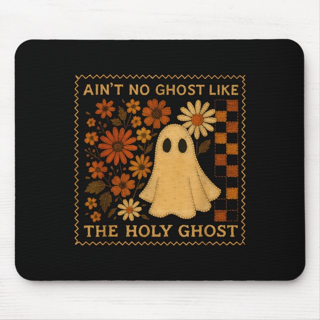 Heiliger Geist Lustiger Herbst Floral Retro Christ Mousepad (Vorne)