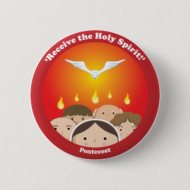 Heiliger Geist Pentecost Button (Vorderseite)