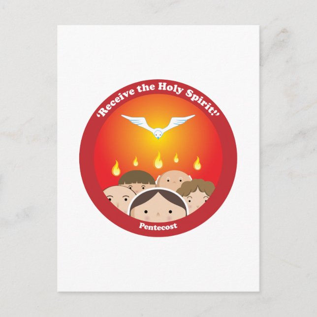 Heiliger Geist Pentecost Postkarte (Vorderseite)