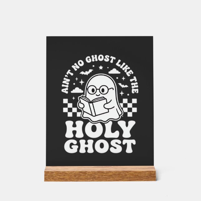 Heiliger Geist Retro Halloween-Geist-Design_1 Acrylschild (Vorderseite)
