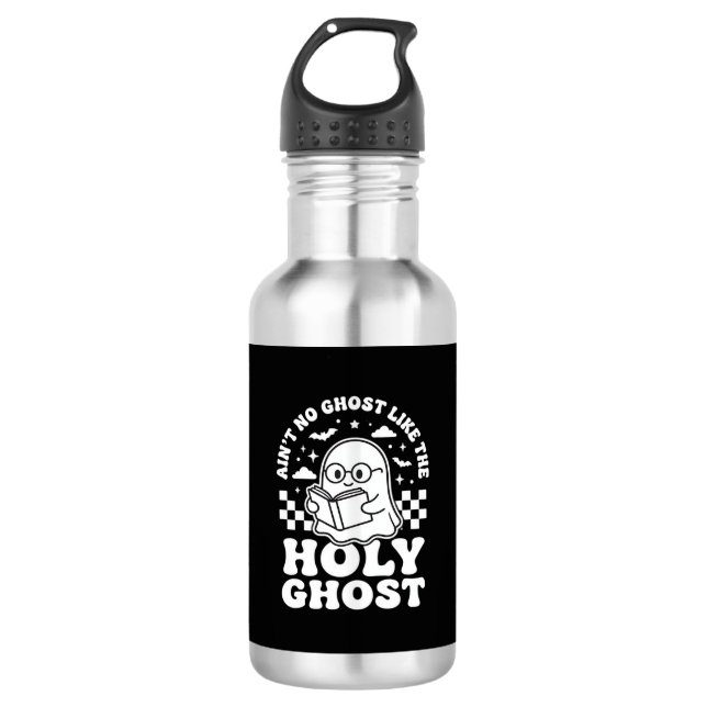 Heiliger Geist Retro Halloween-Geist-Design_1 Edelstahlflasche (Vorderseite)