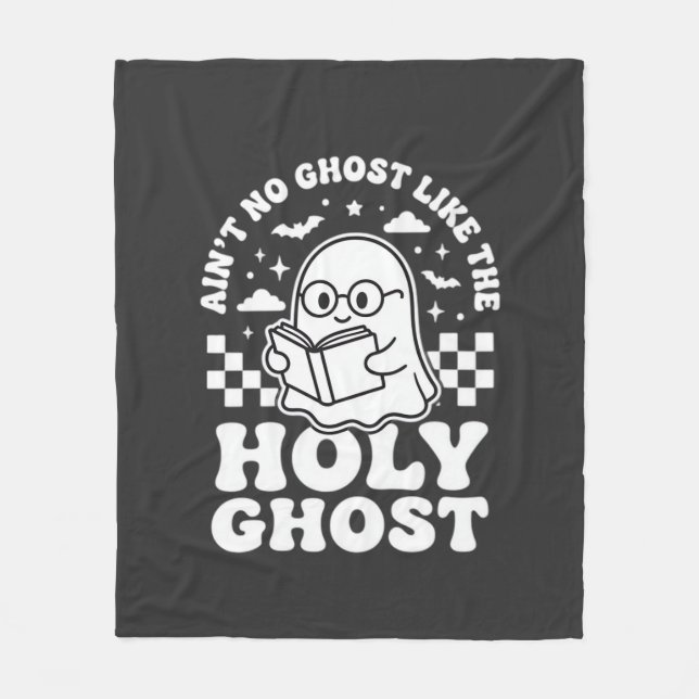 Heiliger Geist Retro Halloween-Geist-Design_1 Fleecedecke (Vorderseite)