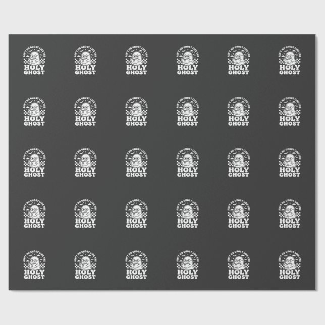 Heiliger Geist Retro Halloween-Geist-Design_1 Geschenkpapier (Flach)