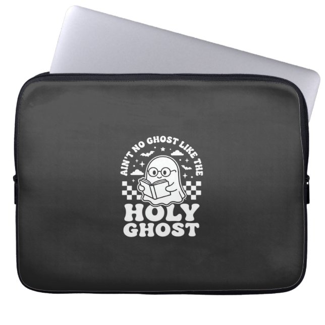 Heiliger Geist Retro Halloween-Geist-Design_1 Laptopschutzhülle (Vorderseite)