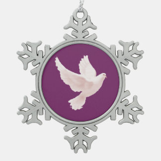 Heiliger Geist Schneeflocken Zinn-Ornament