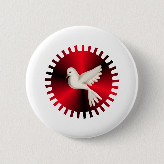 Heiliger Geist-Taube Button (Vorderseite)