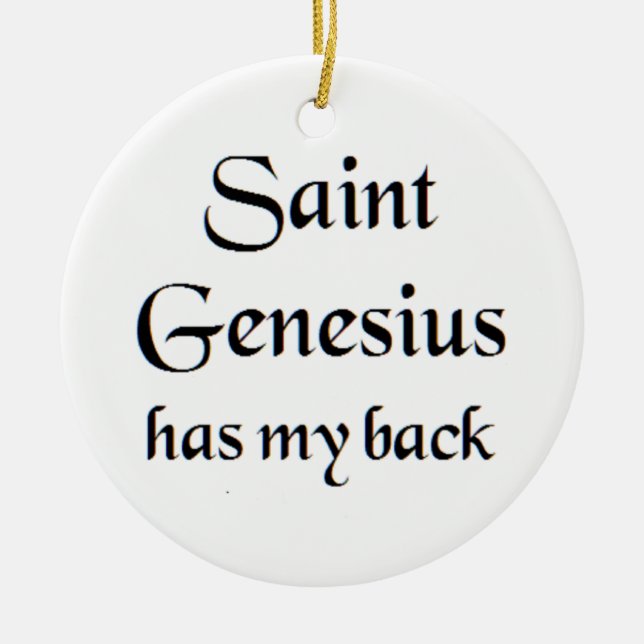 Heiliger Genesius Keramik Ornament (Vorne)