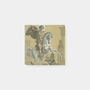 Heiliger Georg – Premium "Sunburst Gold" Art Post-it Klebezettel