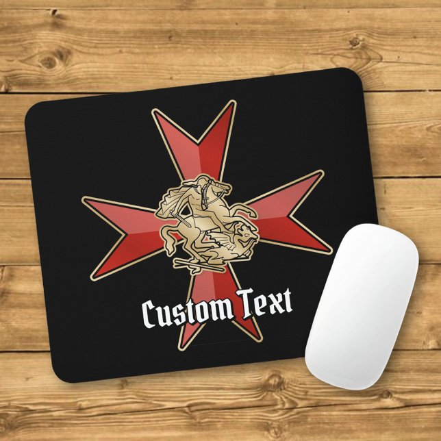 Heiliger Georg über Malteserkreuz Mousepad (Von Creator hochgeladen)