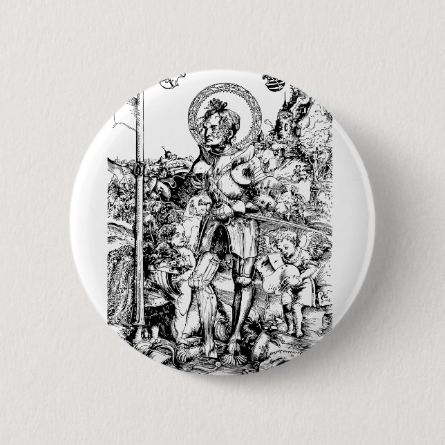 Heiliger Georg und der Drache Großmärtyrer Button (Vorderseite)