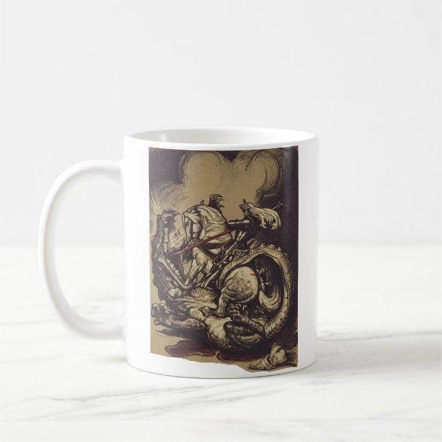 Heiliger Georg und der Drache Großmärtyrer Kaffeetasse (Links)