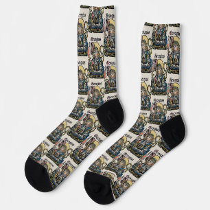 Heiliger Georg und der Drache Großmärtyrer Socken