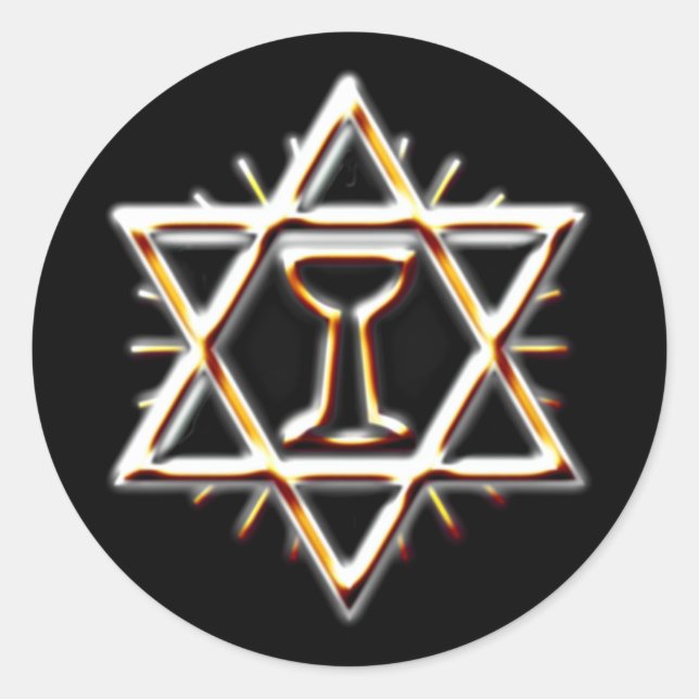 Heiliger Gral Runder Aufkleber (Vorderseite)