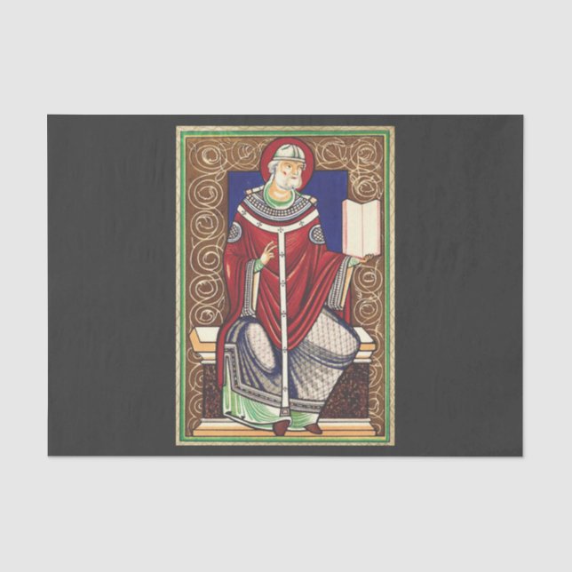 Heiliger Gregor der Große Kirchenlehrer Seidenpapier (Vorderseite)