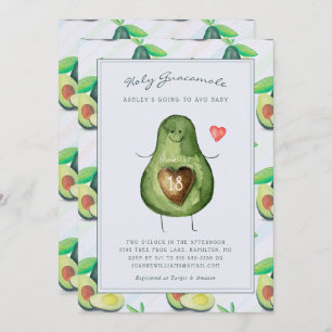 Heiliger Guacamole   Avocado Kinderdusche Einladun Einladung