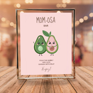 Heiliger Guacamole Avocado Mama-osa Bar Baby Dusch Poster