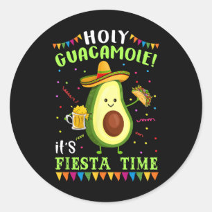 Heiliger Guacamole Es ist Fiesta Time T Shirt für  Runder Aufkleber