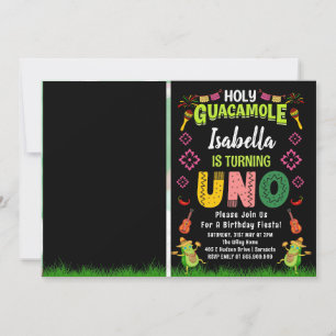 Heiliger Guacamole Fiesta avocado 1. Geburtstag Fo Einladung