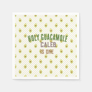 Heiliger Guacamole Fiesta Avocado 1. Geburtstag Pa Serviette