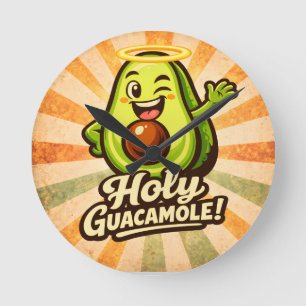 Heiliger Guacamole - Guac Pack - Foodie Freunde Runde Wanduhr