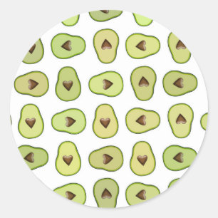 Heiliger Guacamole Herz Avocado Baby Shower Braut- Runder Aufkleber