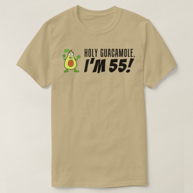 Heiliger Guacamole Ich bin 55 Cartoon Avocado Vegg T-Shirt (Design vorne)