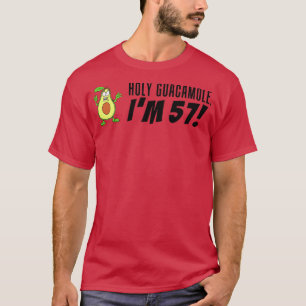 Heiliger Guacamole Ich bin 57 Cartoon Avocado Vegg T-Shirt