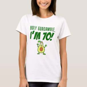 Heiliger Guacamole Ich bin 70 Cartoon Avocado T-Shirt