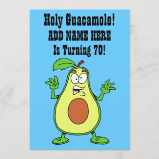 Heiliger Guacamole Jemand dreht 70 Avocado Einladung