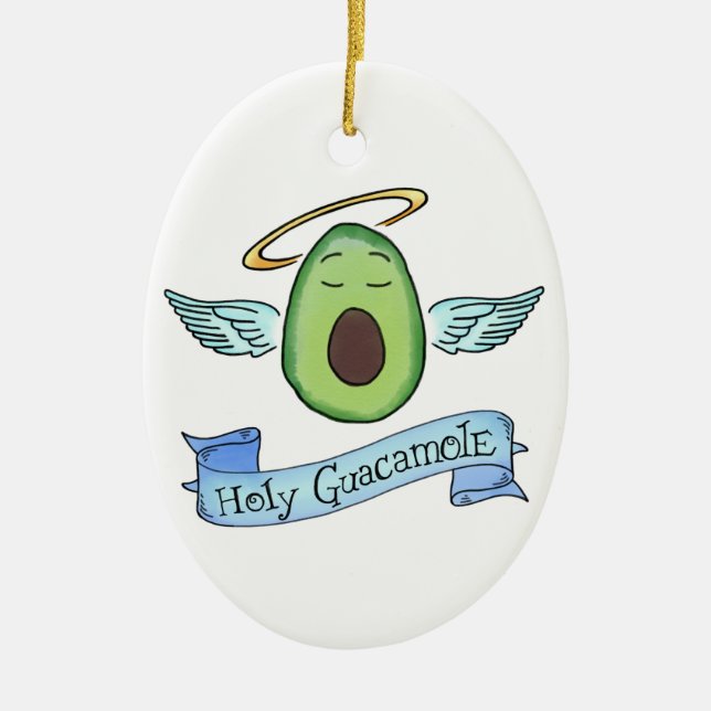 Heiliger Guacamole Keramik Ornament (Vorne)