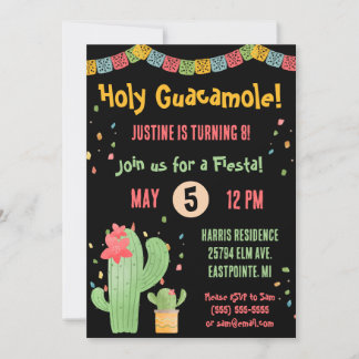 Heiliger Guacamole! Mexikanische Fiesta-Geburtstag Einladung