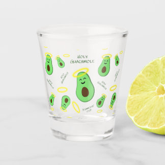 Heiliger Guacamole niedlicher Avocado Schnapsglas