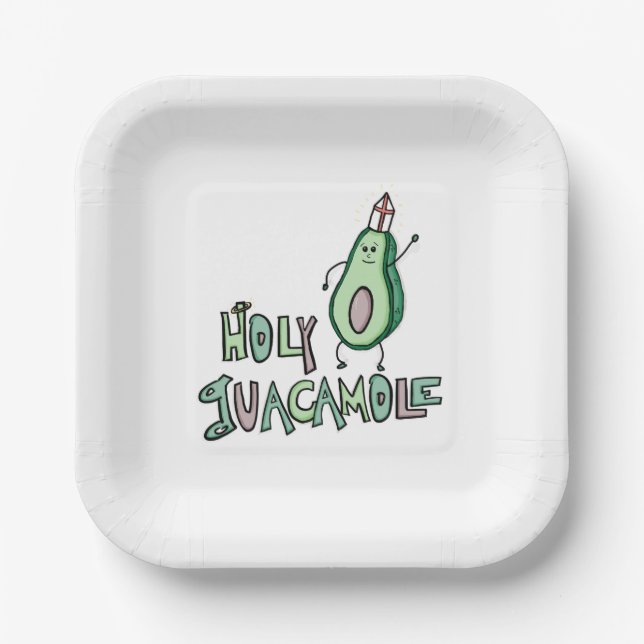 Heiliger Guacamole Pappteller (Vorderseite)
