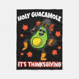 Heiliger Guacamole Sein Erntedank Avocado Pilgrim Fleecedecke