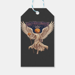 Heiliger Halloween-Engel-Kürbis-Gothik-Vintage-Ill Geschenkanhänger