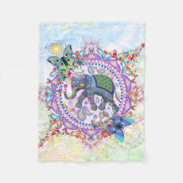 Heiliger Hennastrauch-Elefant Fleecedecke