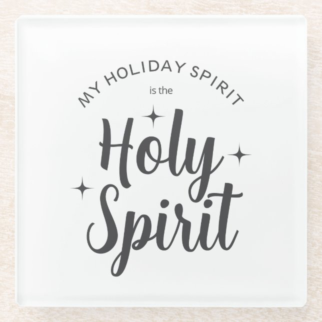 Heiliger Holiday Spirit Christliche Weihnachten Glasuntersetzer (Vorderseite)