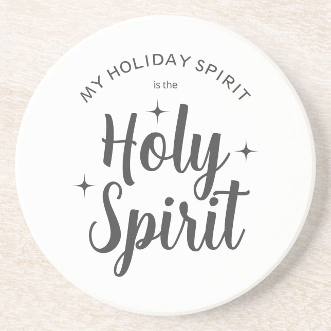 Heiliger Holiday Spirit Religiöse Christliche Weih Getränkeuntersetzer (Vorne)