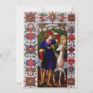 Heiliger Hubert von Lüttich mit dem Hirsch  Einladung