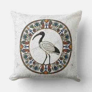 Heiliger Ibis des Thoth: Gott der Weisheit Altes Ä Kissen