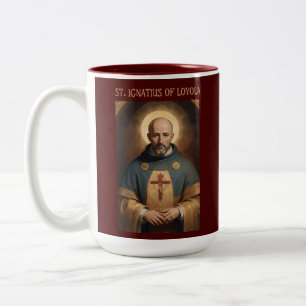 Heiliger Ignatius Loyola katholischer Jesuit Zweifarbige Tasse